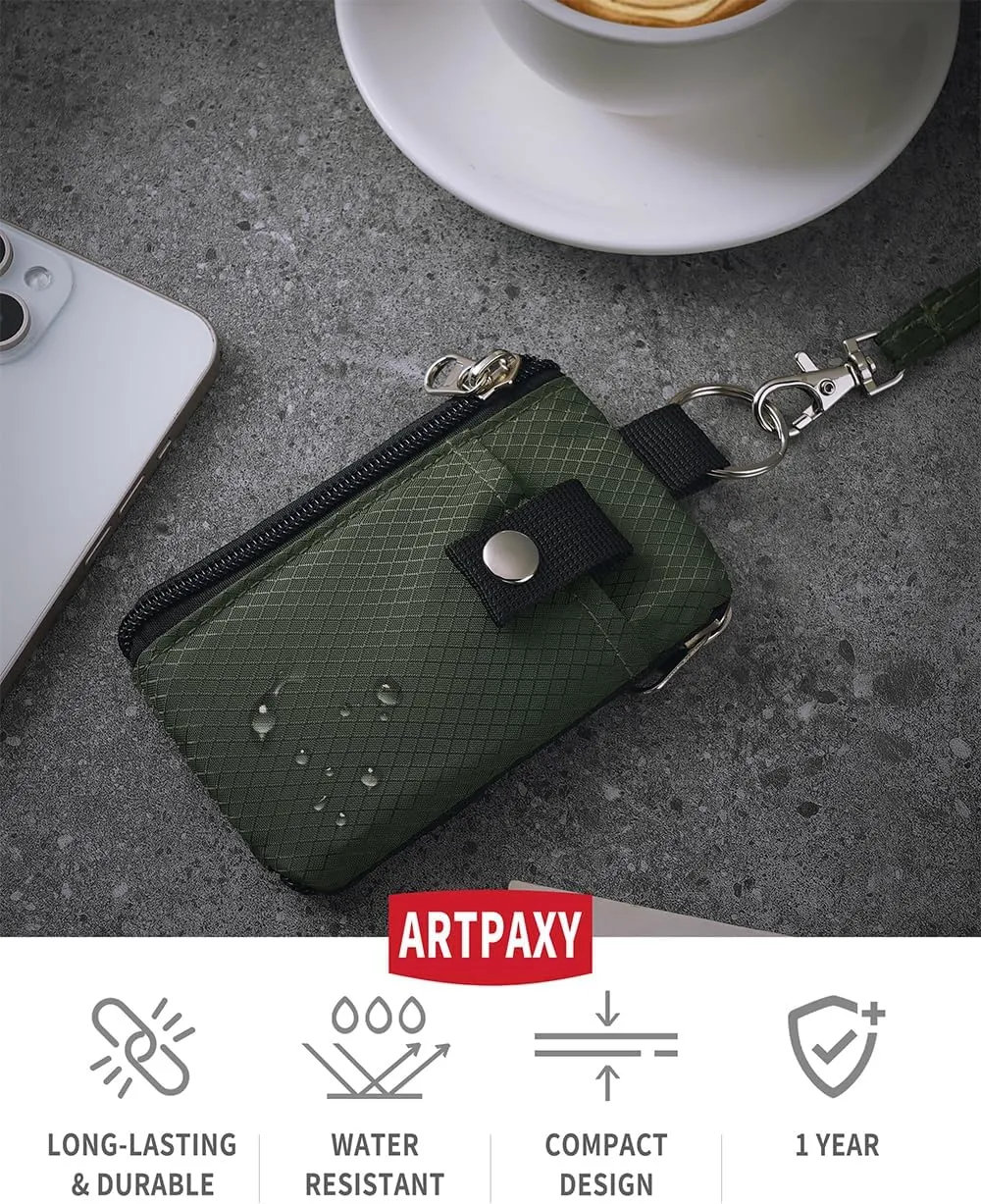 Artpaxy Minimalist Wallet For Mens Womens, Army Green, Classic