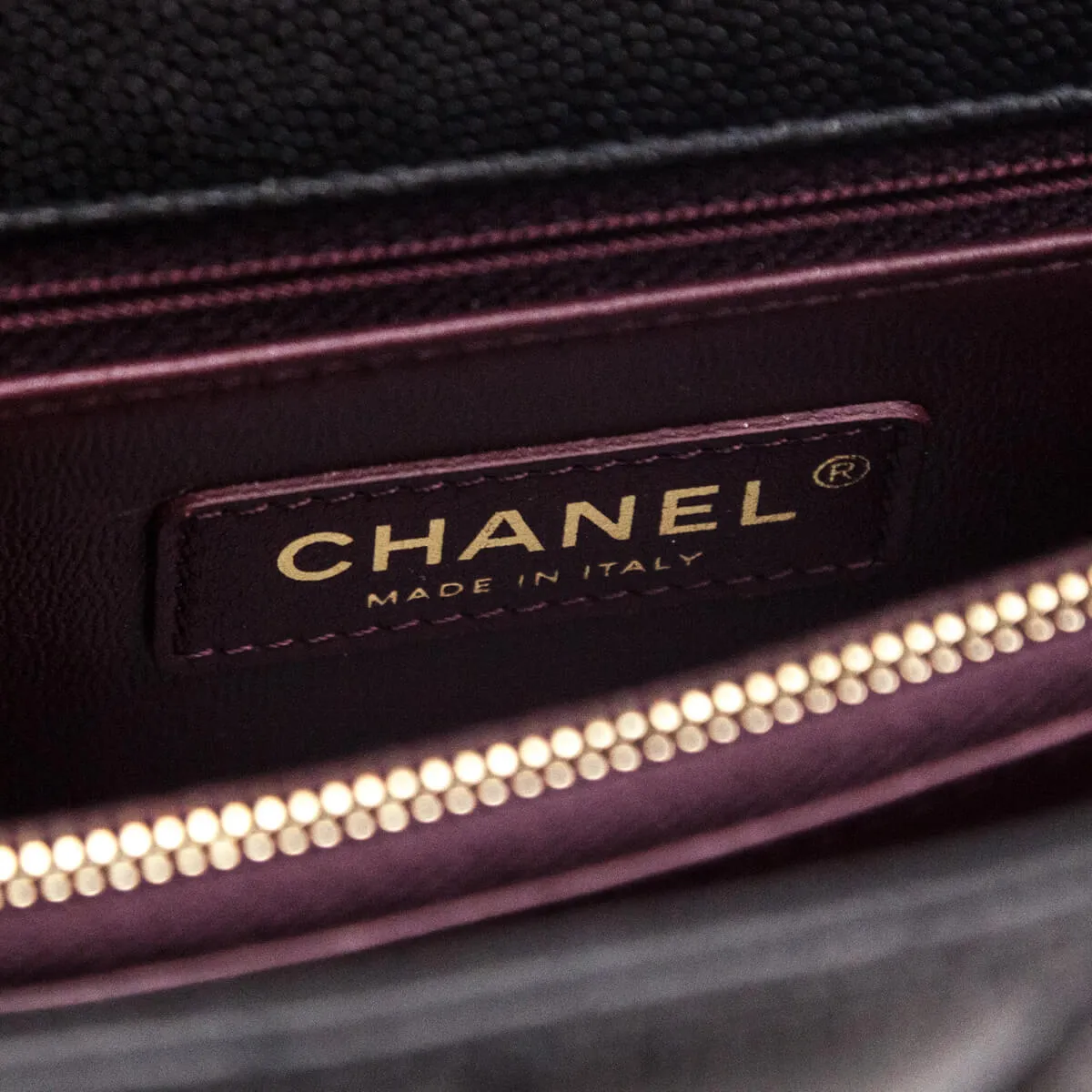 Chanel Black Quilted Caviar Small Coco Handle Flap Bag
