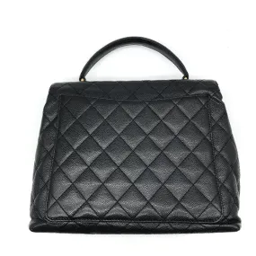 Chanel CC Caviar Leather Kelly Handbag Black