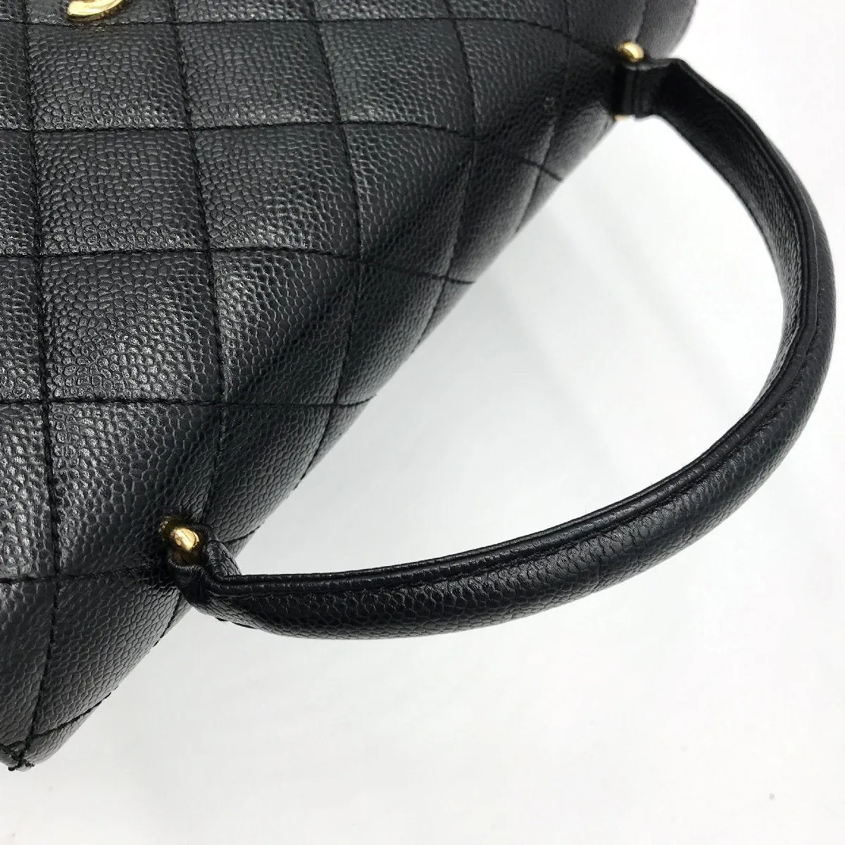 Chanel CC Caviar Leather Kelly Handbag Black