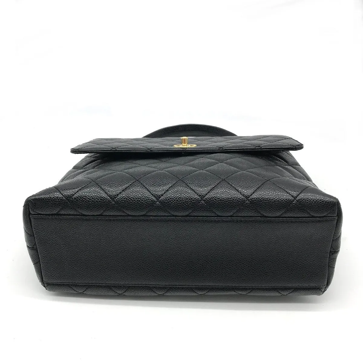 Chanel CC Caviar Leather Kelly Handbag Black