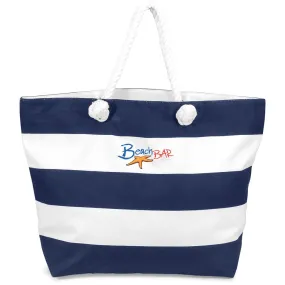 Coastline Cotton Beach Bag - Navy