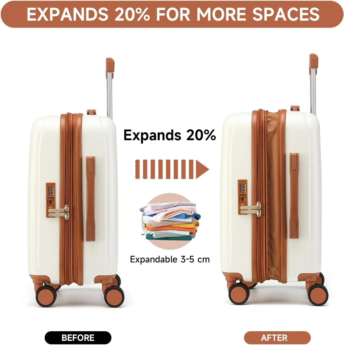 Fashion lightweight spinner luggage set  2 Pieces Spinner Wheels