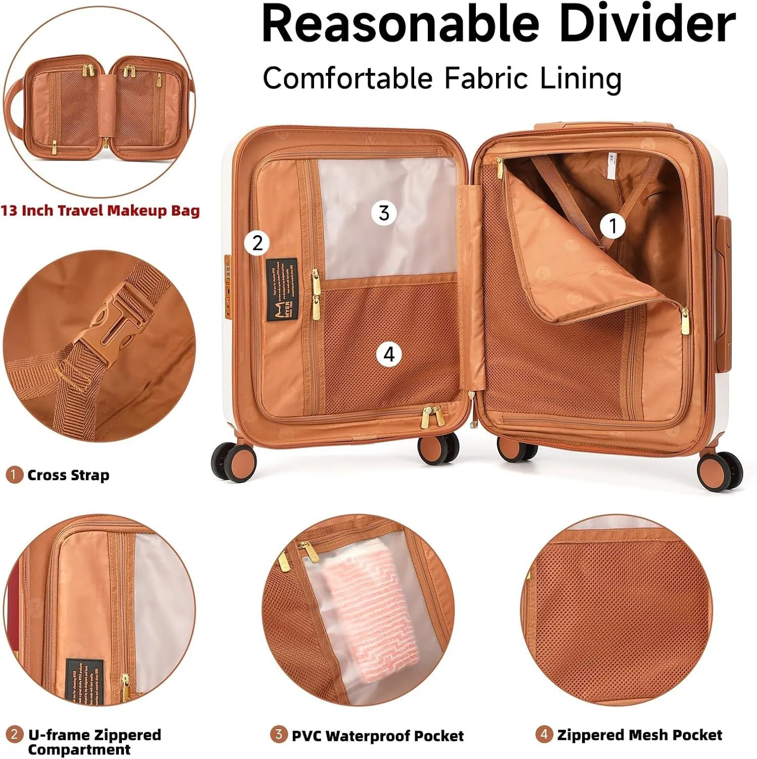 Fashion lightweight spinner luggage set  2 Pieces Spinner Wheels