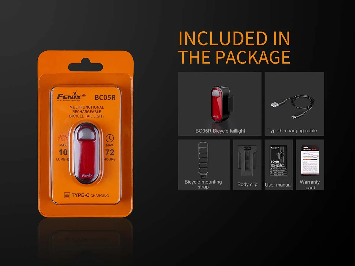 Fenix BC05R Rechargeable Bike Taillight - DISCONTINUED