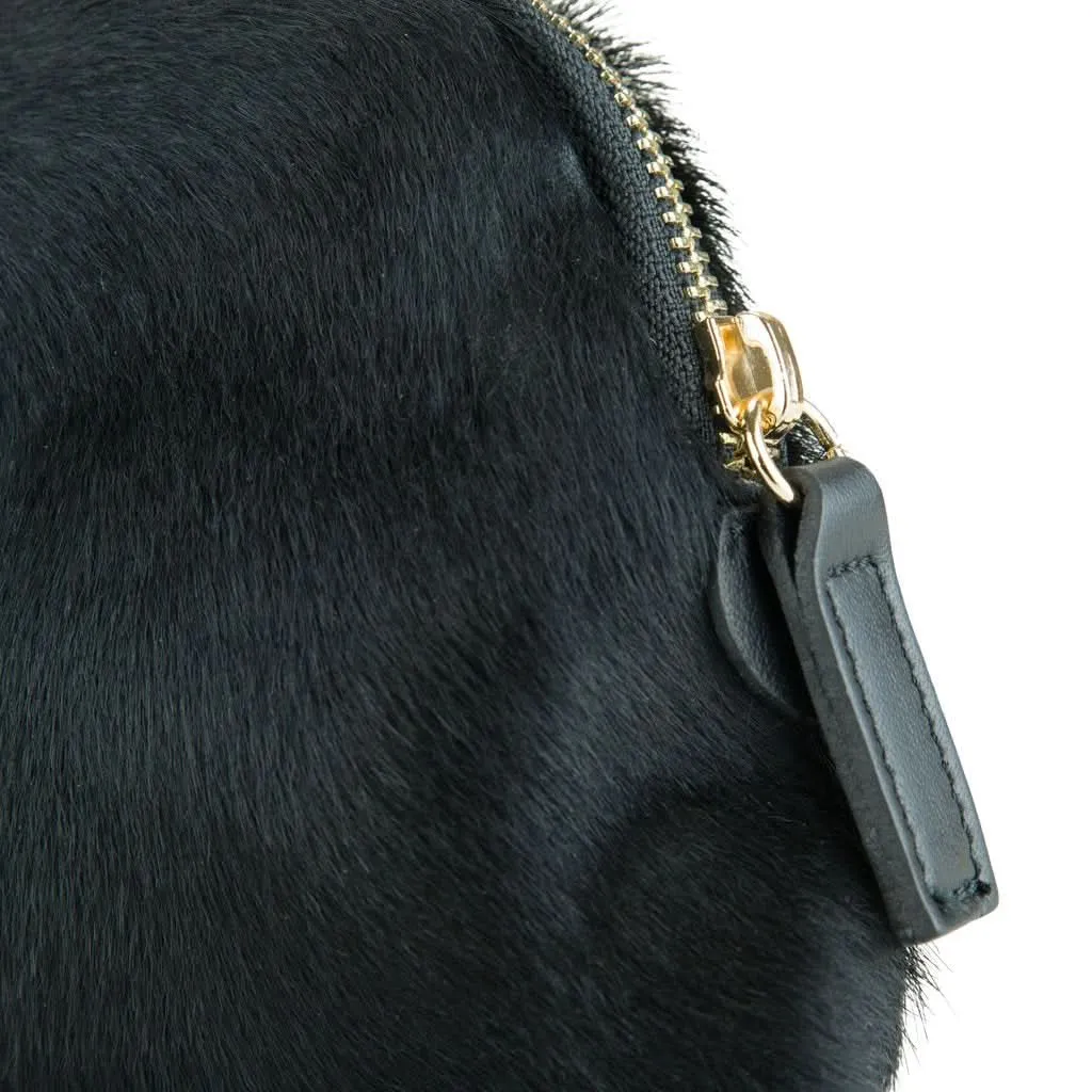 Gianna Wild Calf Hair Travel Pouch by Claudia Firenze