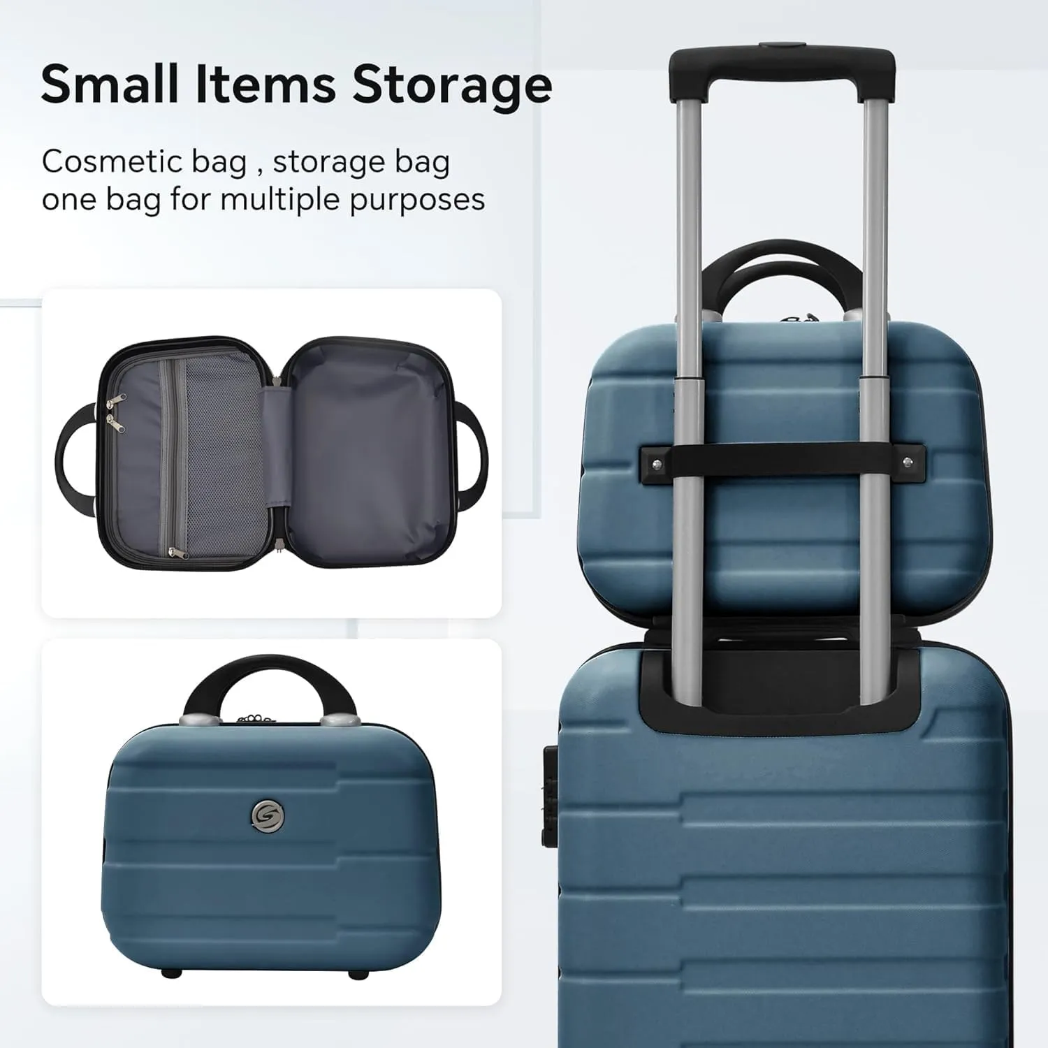 Hardshell Luggage Sets with TSA Lock, Large Suitcases with Spinner Wheels, Rolling Luggage Sets, Carry On Luggage, Lightweight Durable Design, Great Choice for Travel, Business(4PCS Blue)