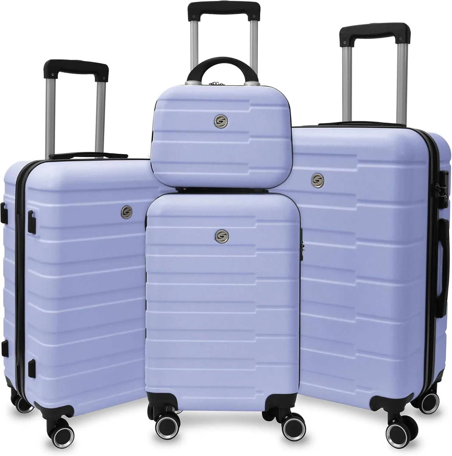 Hardshell Luggage Sets with TSA Lock, Large Suitcases with Spinner Wheels, Rolling Luggage Sets, Carry On Luggage, Lightweight Durable Design, Great Choice for Travel, Business(4PCS Purple)