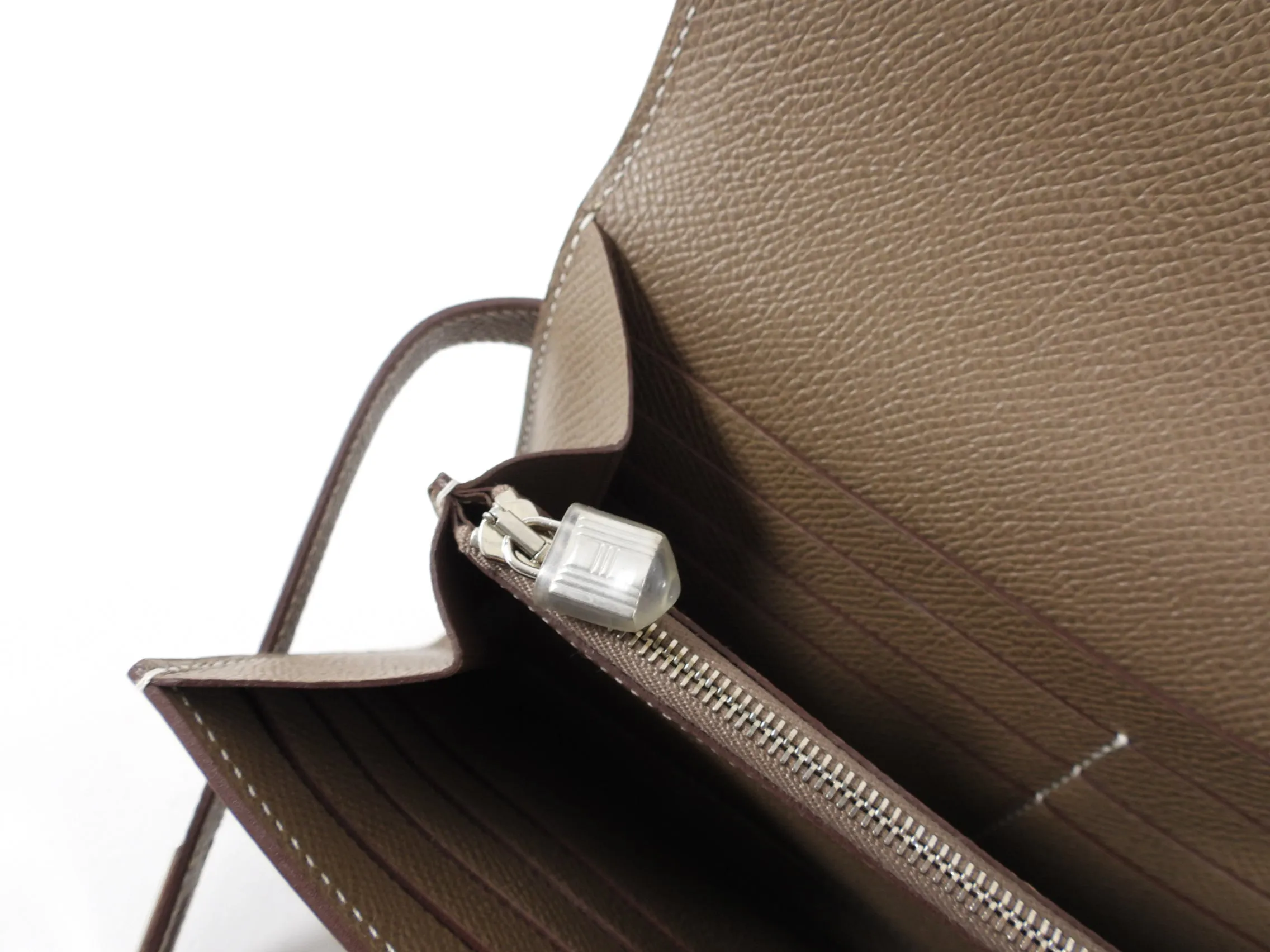 Hermes Kelly Classic Etoupe Epsom Wallet PHW