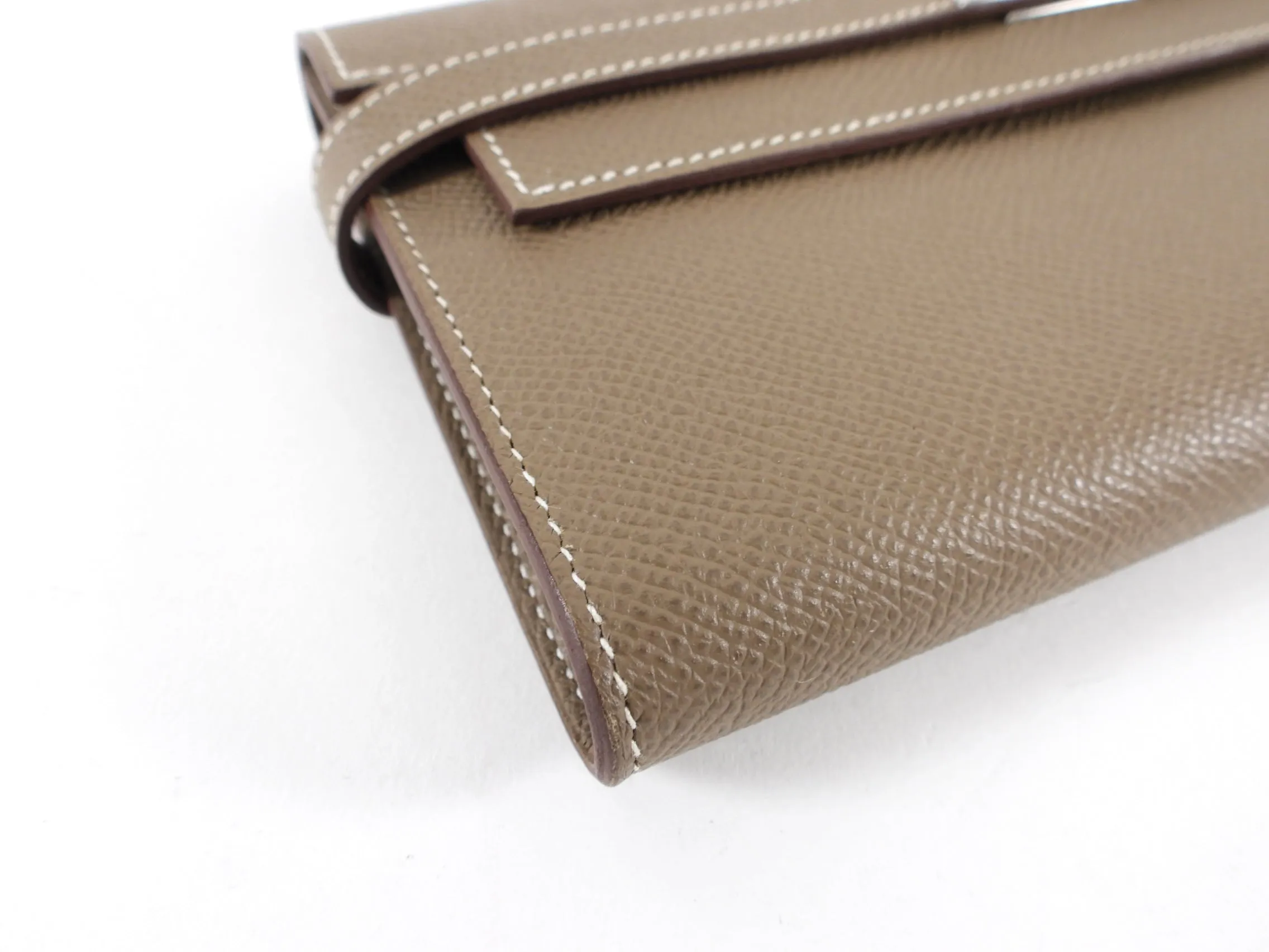 Hermes Kelly Classic Etoupe Epsom Wallet PHW