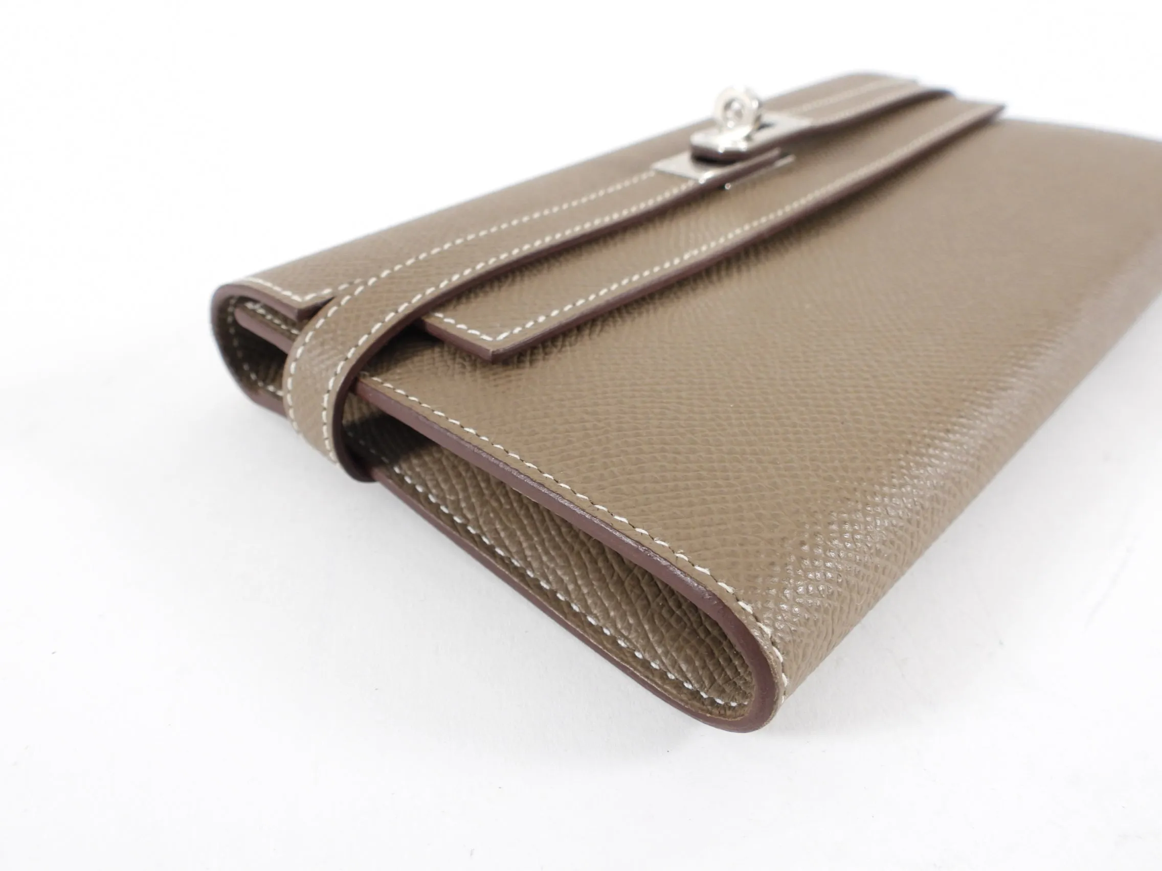 Hermes Kelly Classic Etoupe Epsom Wallet PHW