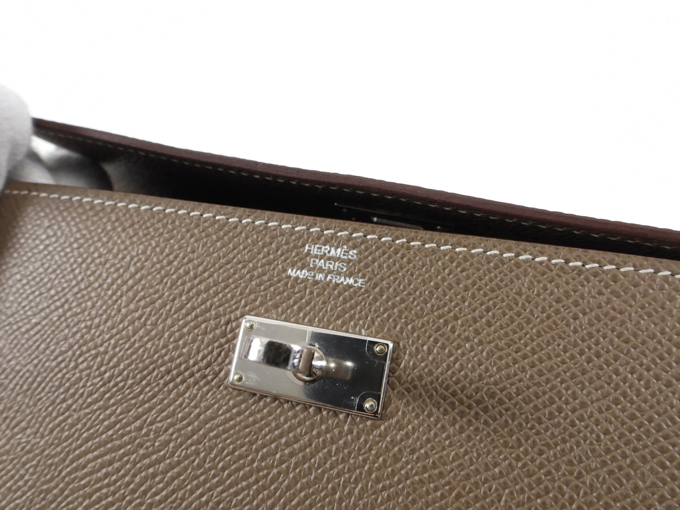 Hermes Kelly Classic Etoupe Epsom Wallet PHW