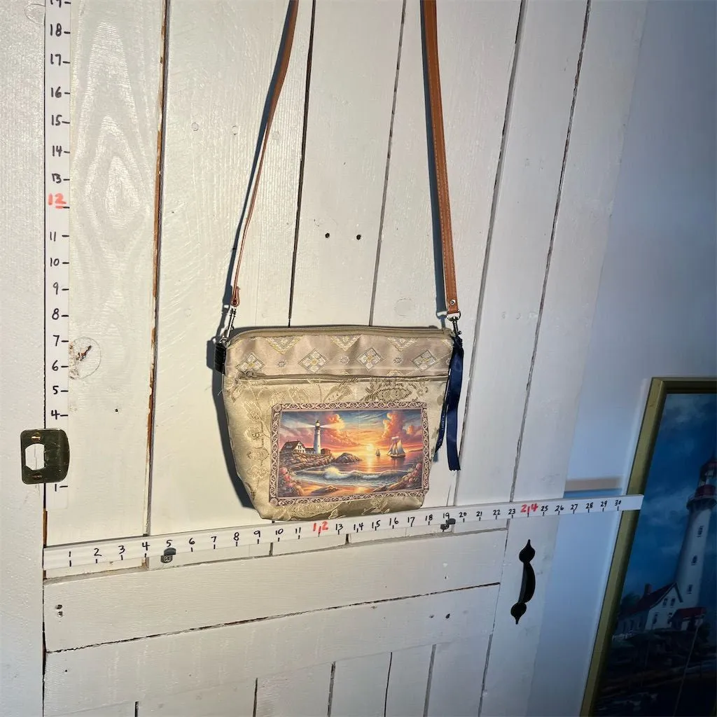 Lidia’s Bags Women's Multicolor Coastal Theme Canvas Shoulder Bag