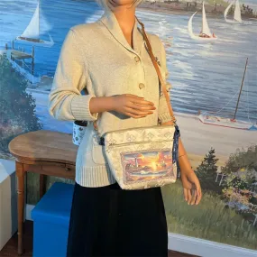 Lidia’s Bags Women's Multicolor Coastal Theme Canvas Shoulder Bag