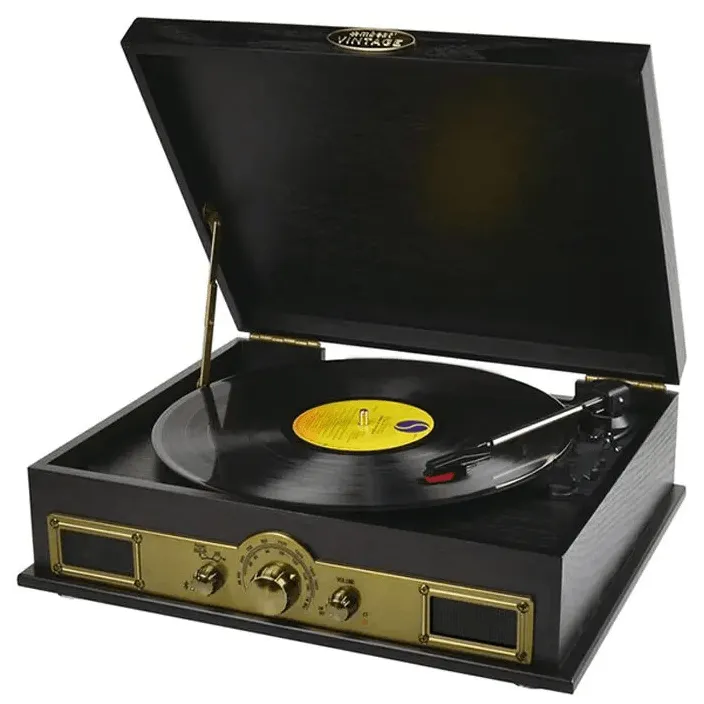 mBeat Vinrtage Style Briefcase USB Turntable Speaker