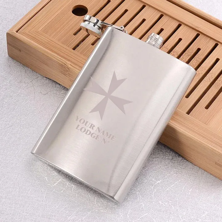 Order Of Malta Commandery Flask - 1oz to 18oz