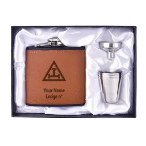 Royal Arch Chapter Flask - 6oz Full Set (Shot Glass & Funnel)