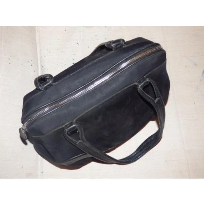 Salvatore Ferragamo Vintage Pursesdesigner Purses Black Leather And Canvas Canvasleather With Gancin
