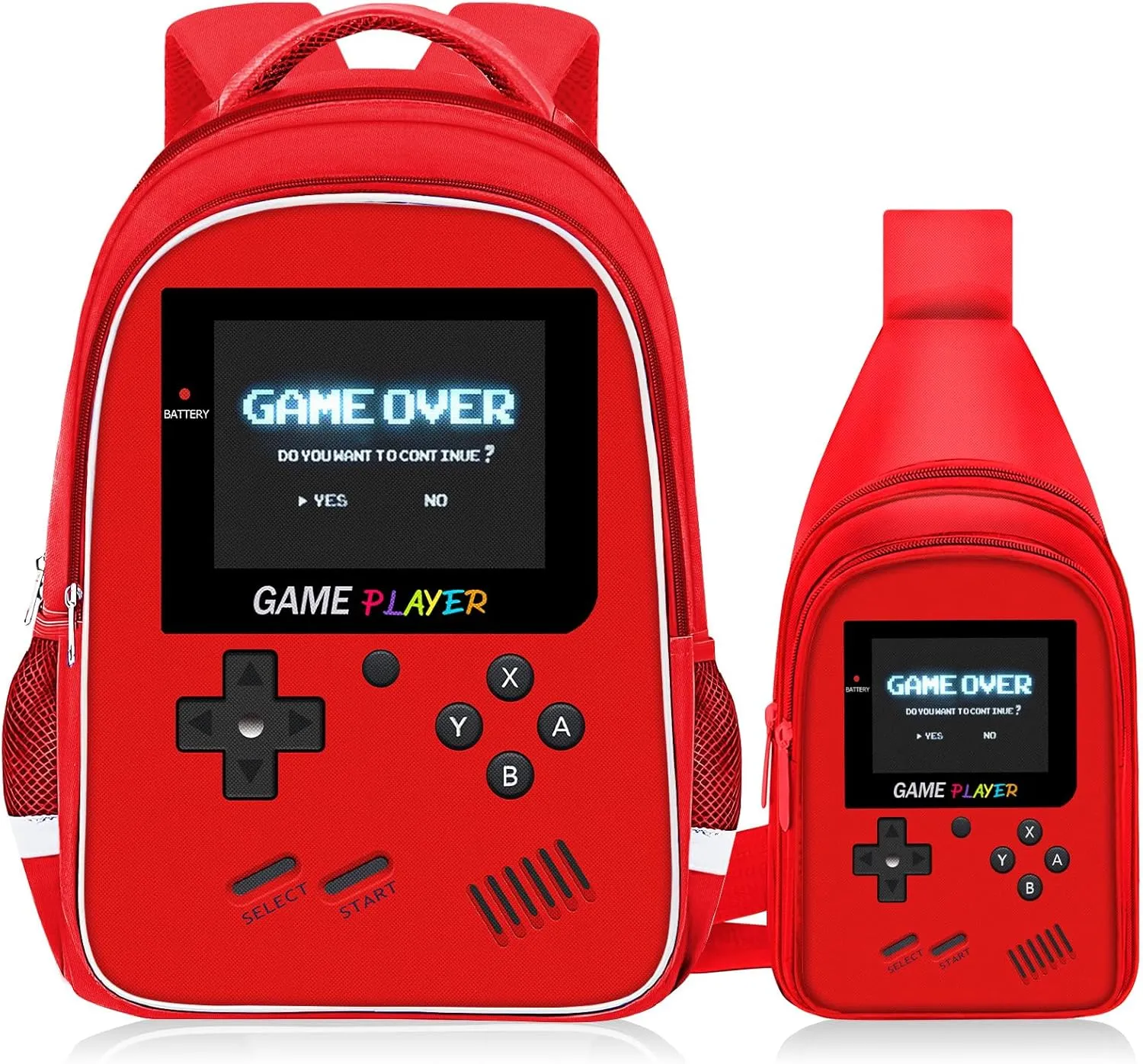 School Backpack For Boys - Gamer Boys Backpack For Kids Children Teens Elementary Middle School - Ages 6-18，17″