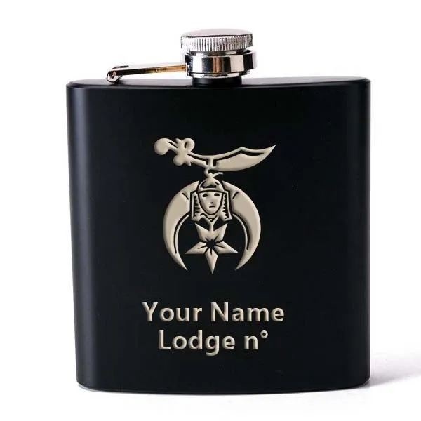 Shriners Flask - 2 Shot Glasses & Funnel