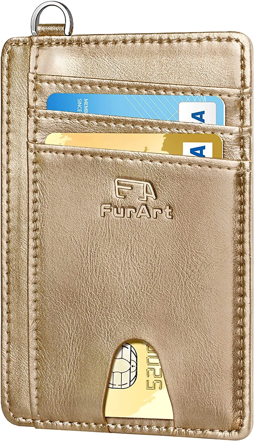 Slim Minimalist Wallet, RFID Blocking, Credit Card Holder