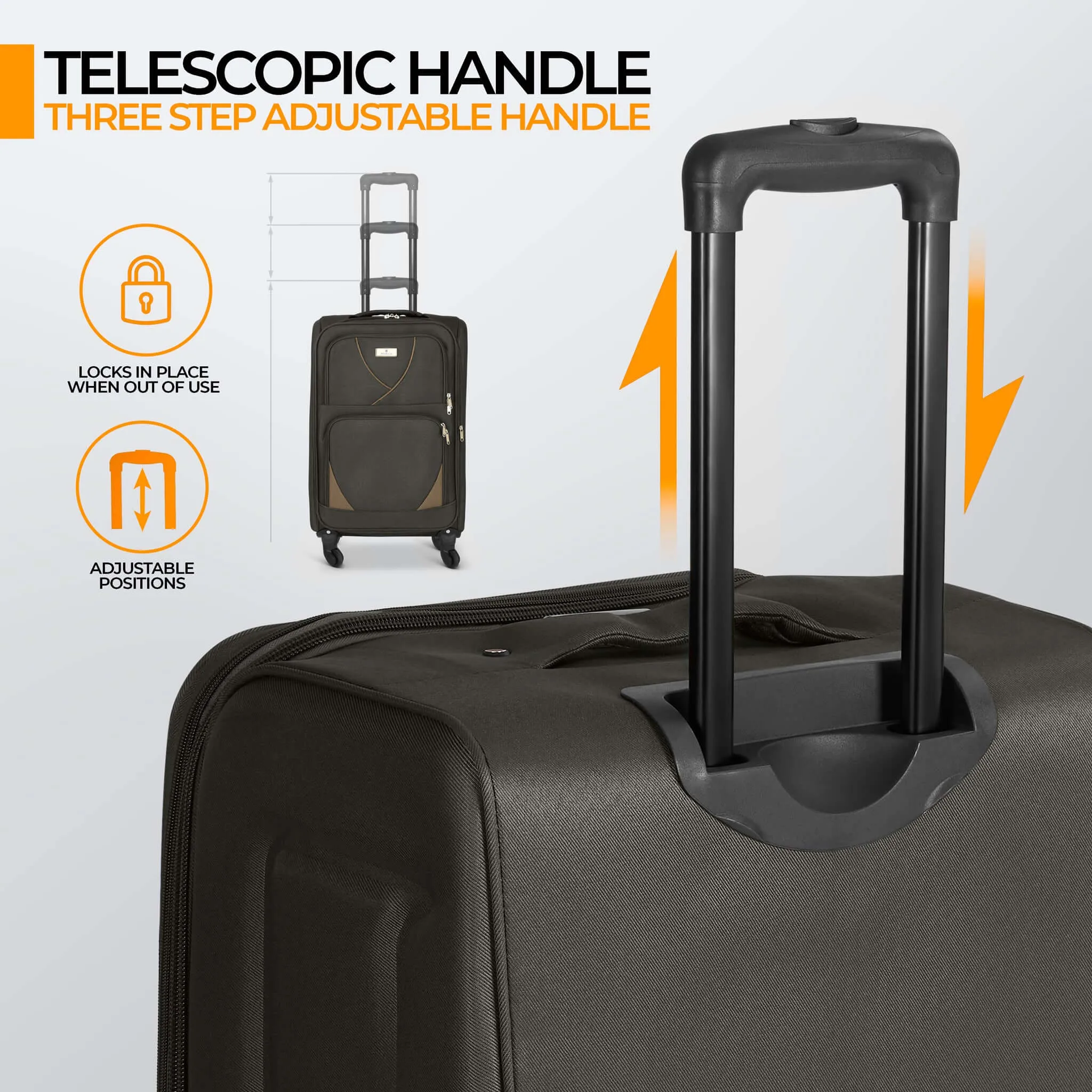 Suitcase Luggage Set On Wheels Set of 4, Assorted Colours