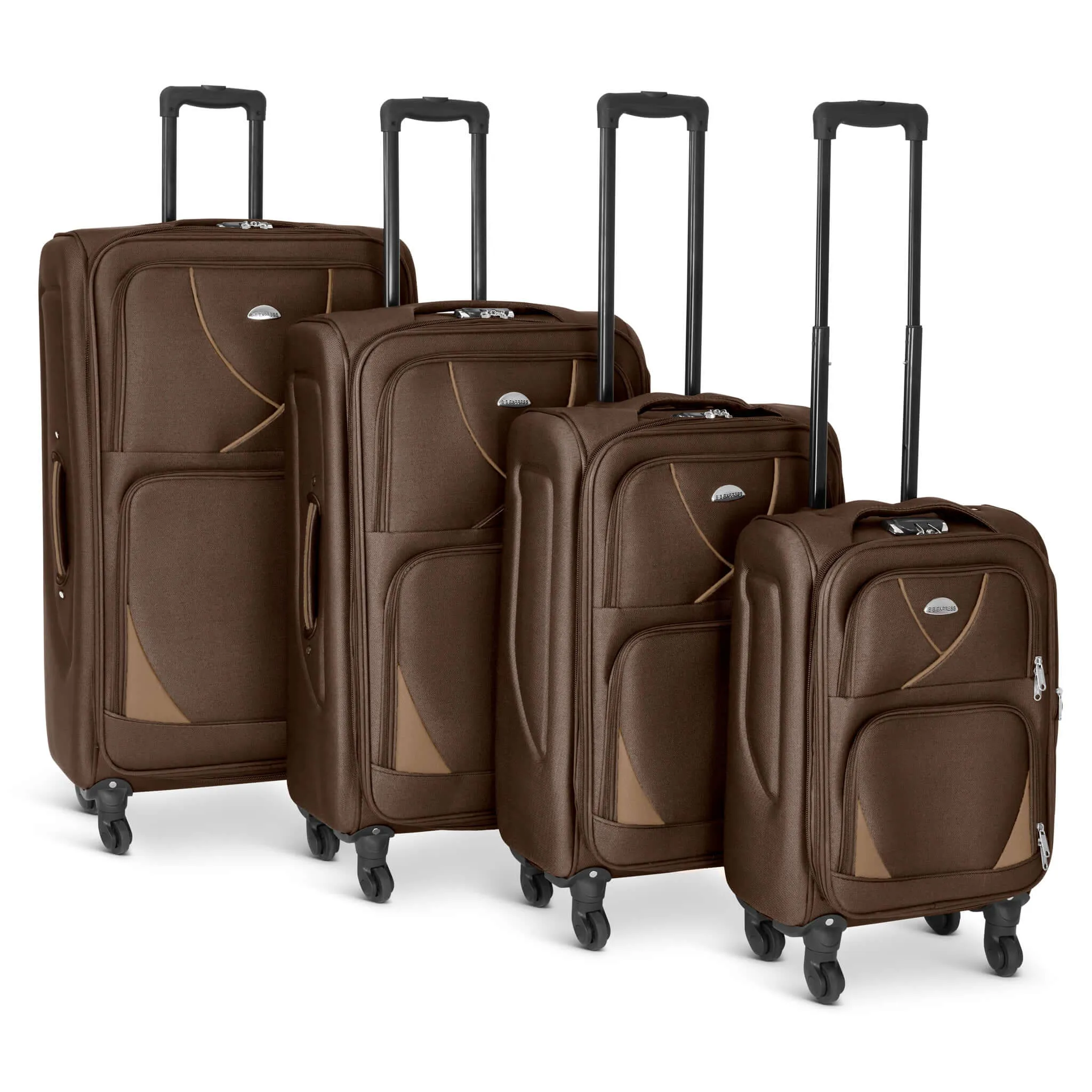 Suitcase Luggage Set On Wheels Set of 4, Assorted Colours