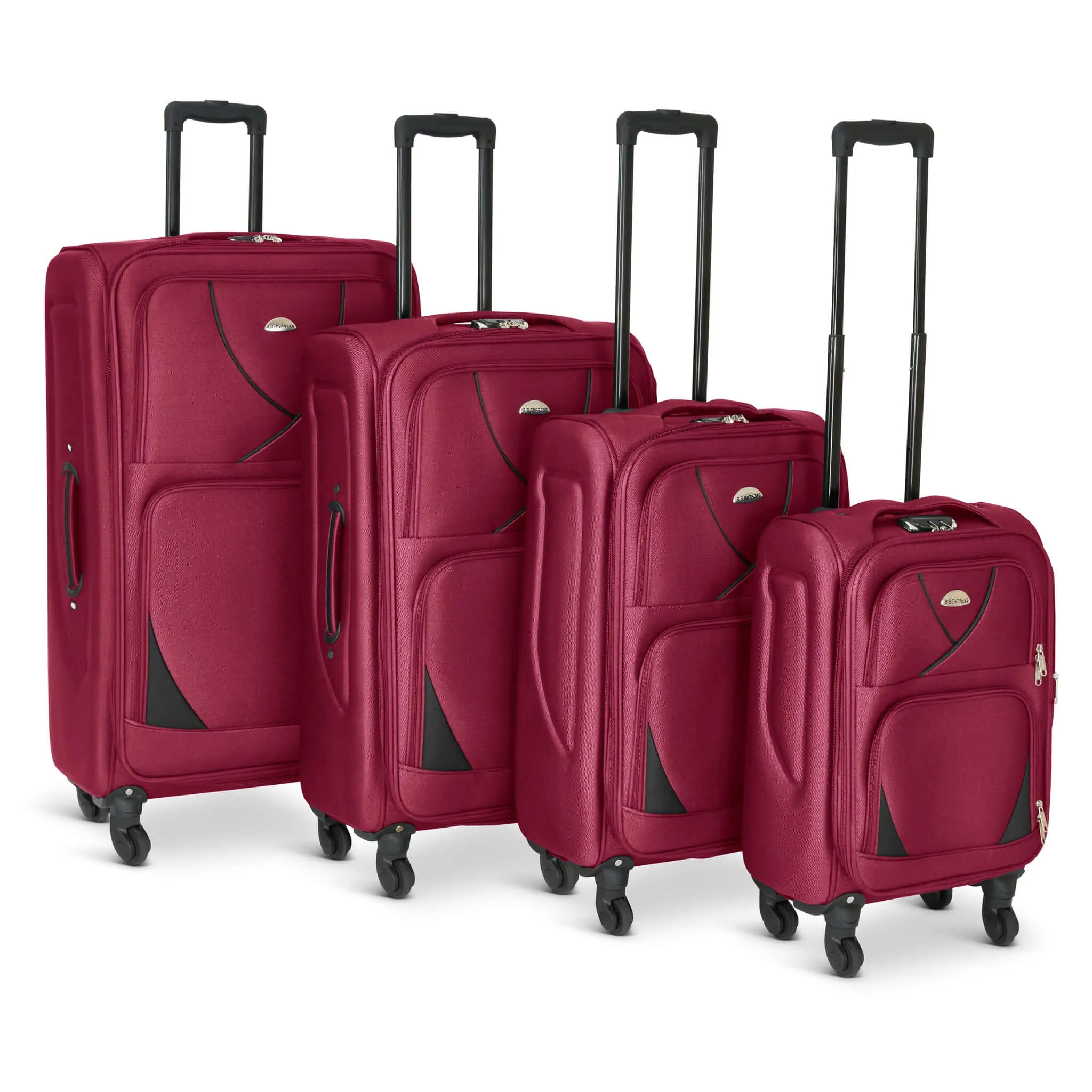 Suitcase Luggage Set On Wheels Set of 4, Assorted Colours