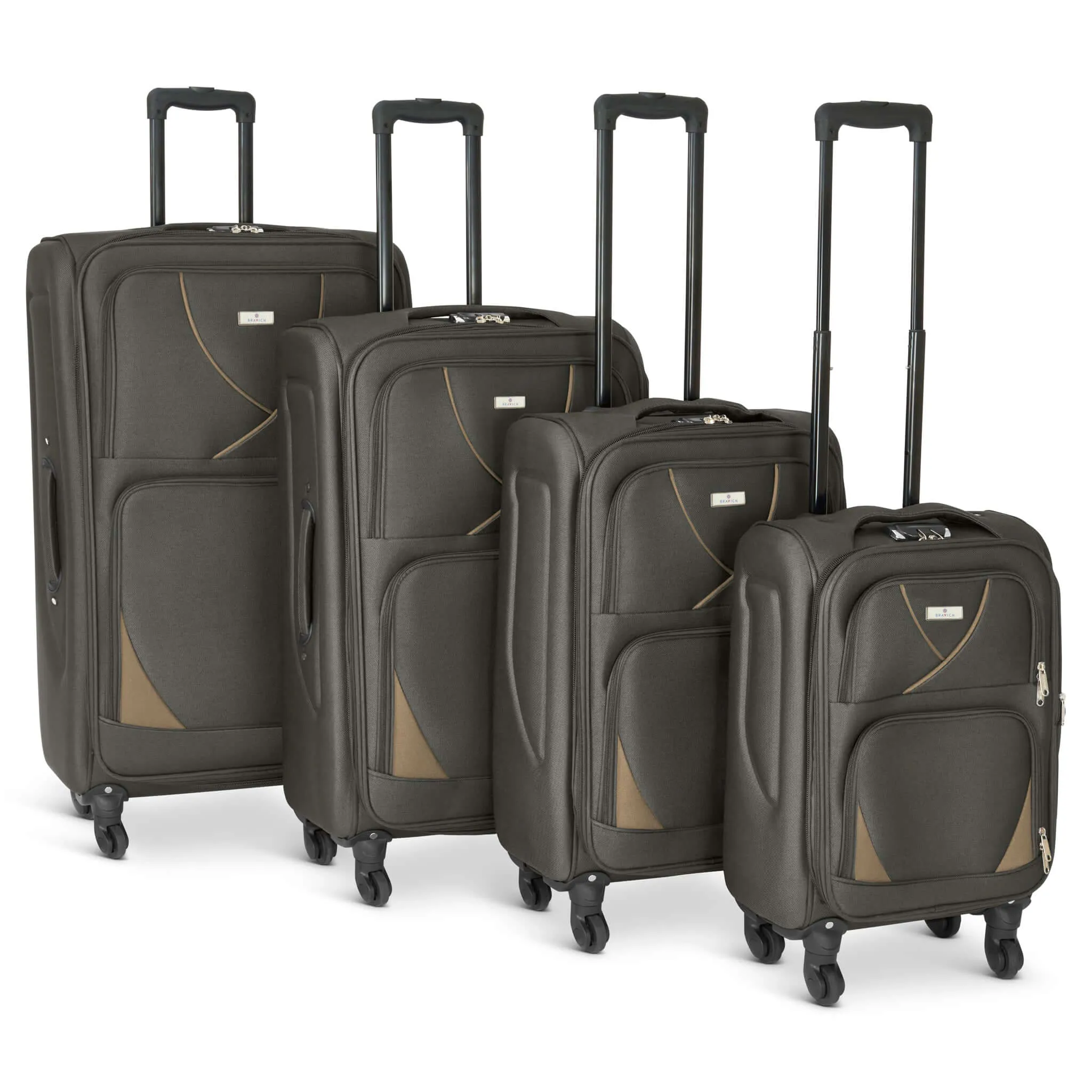 Suitcase Luggage Set On Wheels Set of 4, Assorted Colours