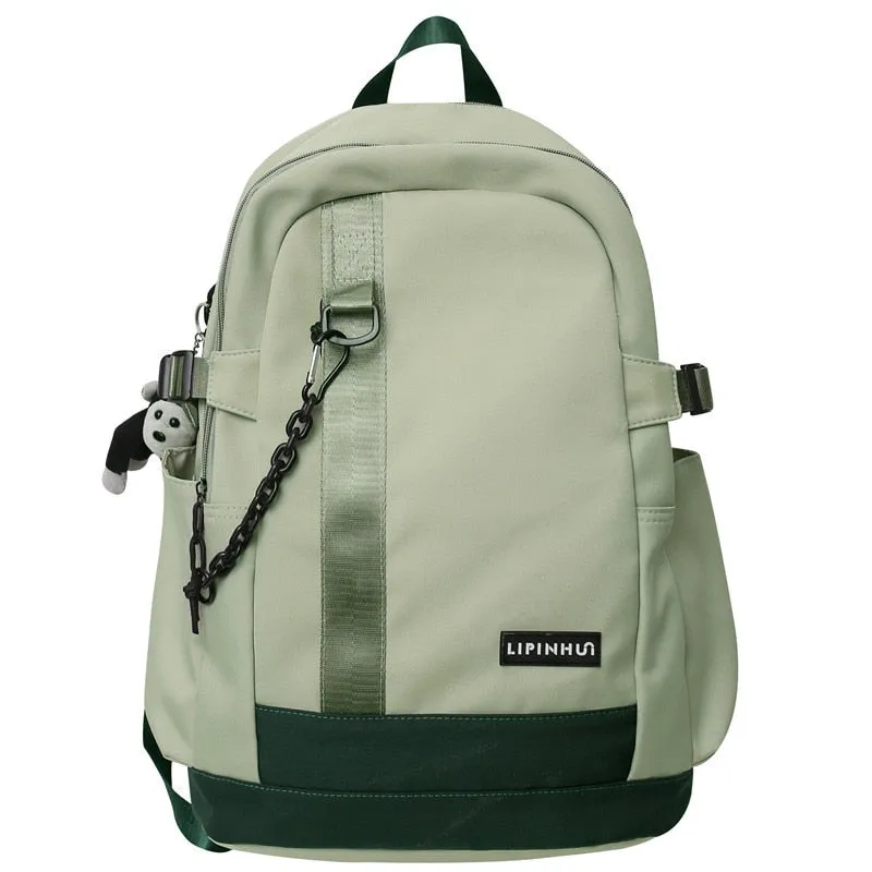 Wenkouban Fashion High Capacity Male Female Nylon College Bag Cool Lady Backpack Men Women Book Bag Girl Boy Travel School Backpack Trendy