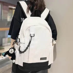 Wenkouban Fashion High Capacity Male Female Nylon College Bag Cool Lady Backpack Men Women Book Bag Girl Boy Travel School Backpack Trendy